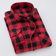 Red and black checkered shirt on a white background