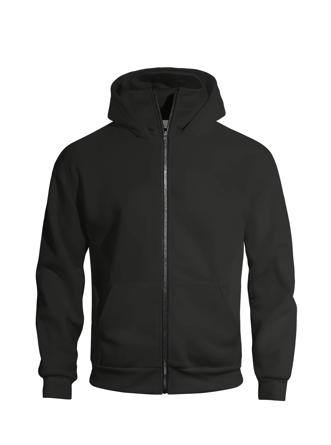 Men's Full Zip Hoodie with Built-in Face Mask Balaclava Techwear Sweatshirt with Crossbody Strap Tactical Streetwear Top