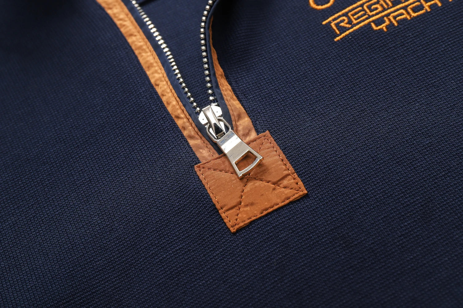 TACE&SHARK 2023 Casual Business Yellow Polo Shirt Pullover Half Zipper Patchwork Polo Shirt for Men Fashion Shark Embroidery