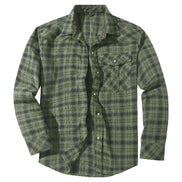 Green plaid shirt on a white background