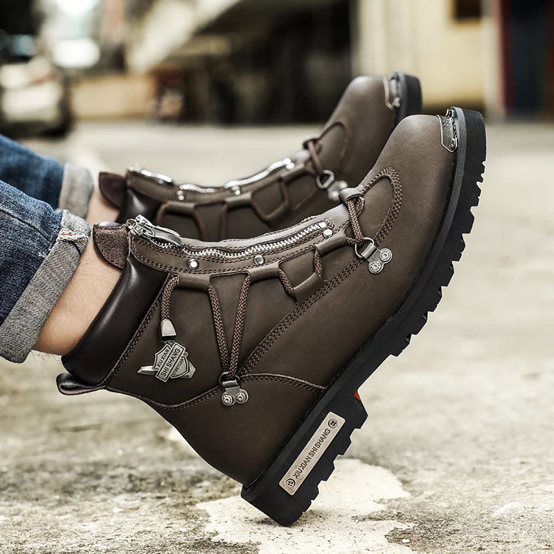 Men boots New Winter Slippers Warm Men Shoes Waterproof Non-Slip Plush Sneakers Male tenis shoes Boots Men Sneakers Winter