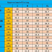 Size chart with approximate sizing for waist, hips, and leg opening measurements in both centimeters and inches.