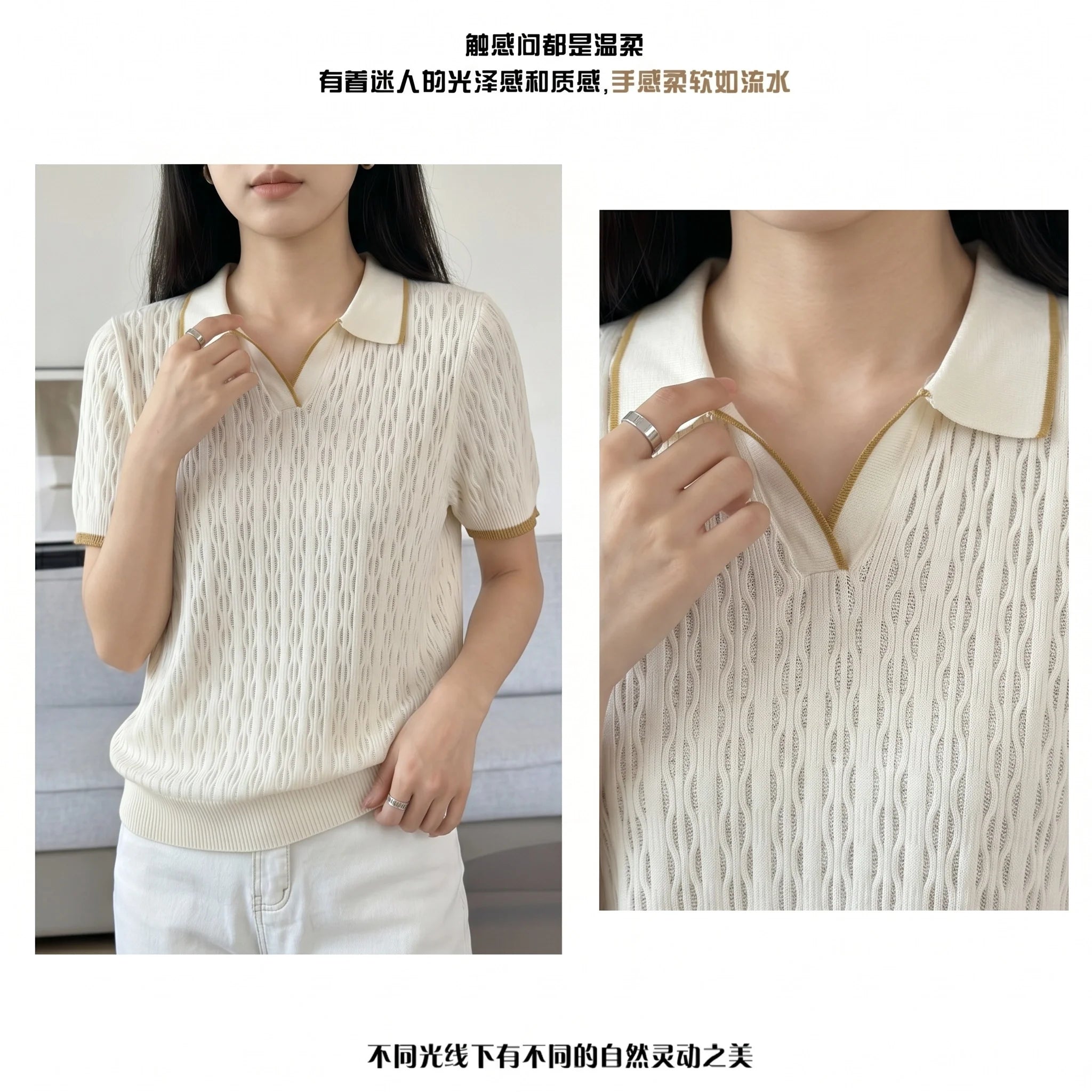 WinvyNee Spring Summer Women Cotton Polo V Collar Sweater Knitted Top Green Solid Short Sleeve Casual Pullover T-Shirt ZA1002042