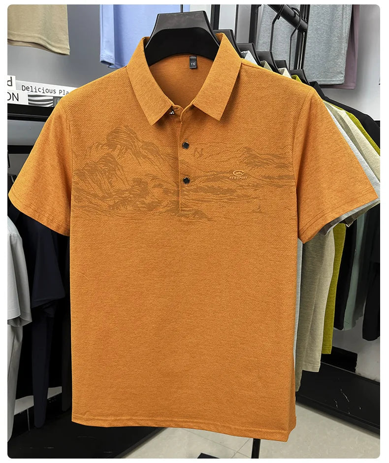 Summer New Print Comfortable Short Sleeve POLO Shirt Collar Fashion Casual T-shirt Cross-border Versatile Top