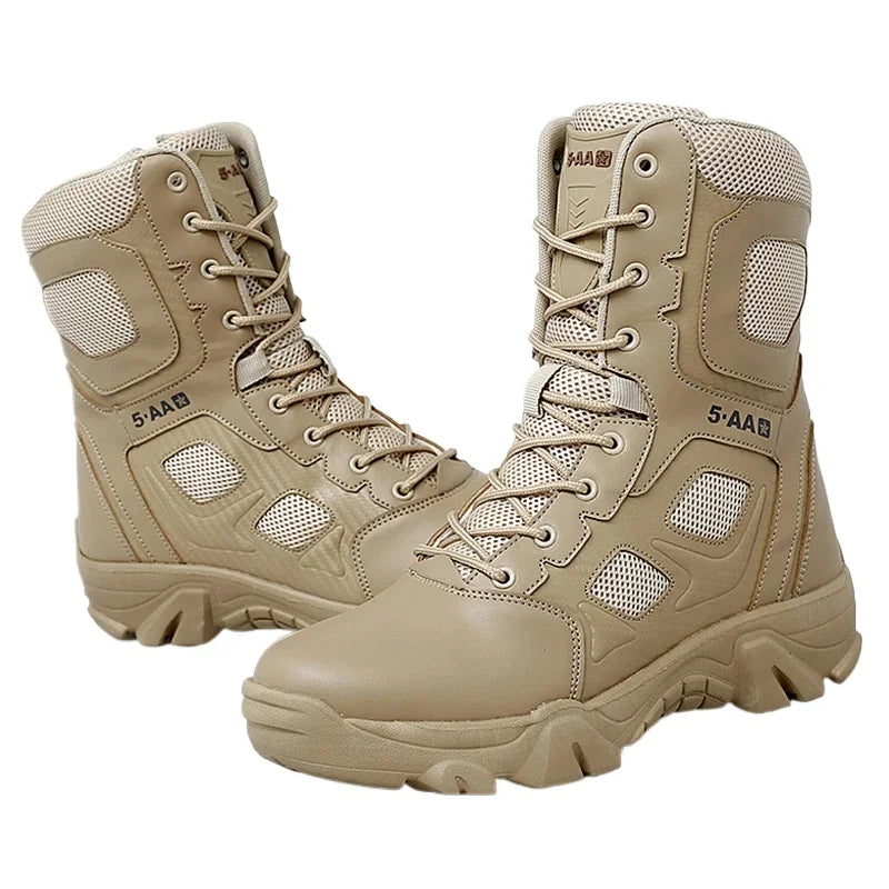 Men's Shoes Winter Men Combat Tactical Boots 2026 New Work Safety Shoes for Men Sneakers Fashion Waterproof Motorcycle Boots