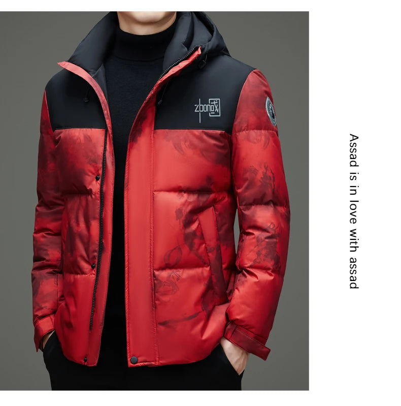 High End Winter Hooded Fashion Warm 85% Duck Down Filled Mens Jacket Casual Designer Feather Outerwear Windbreaker Puffer Coats