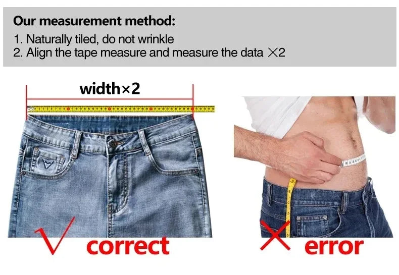 Instructions on how to measure waist size correctly using a tape measure.