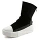 Men 6 cm Height Increasing Platform Boots Back Zip Leather Shoes Male Mixed Colors Y3 High Top Black White Men's Boots