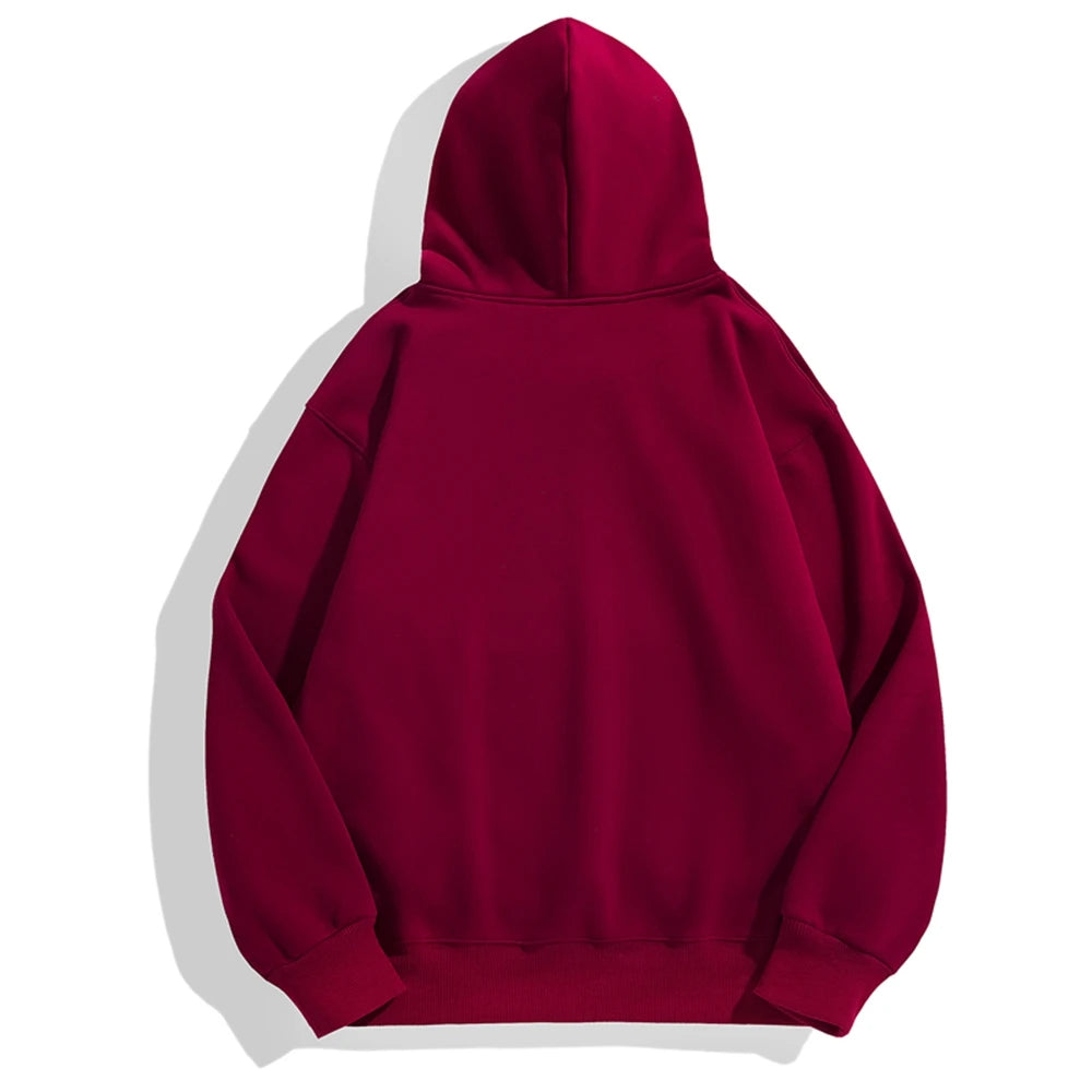 Red hoodie on a white background