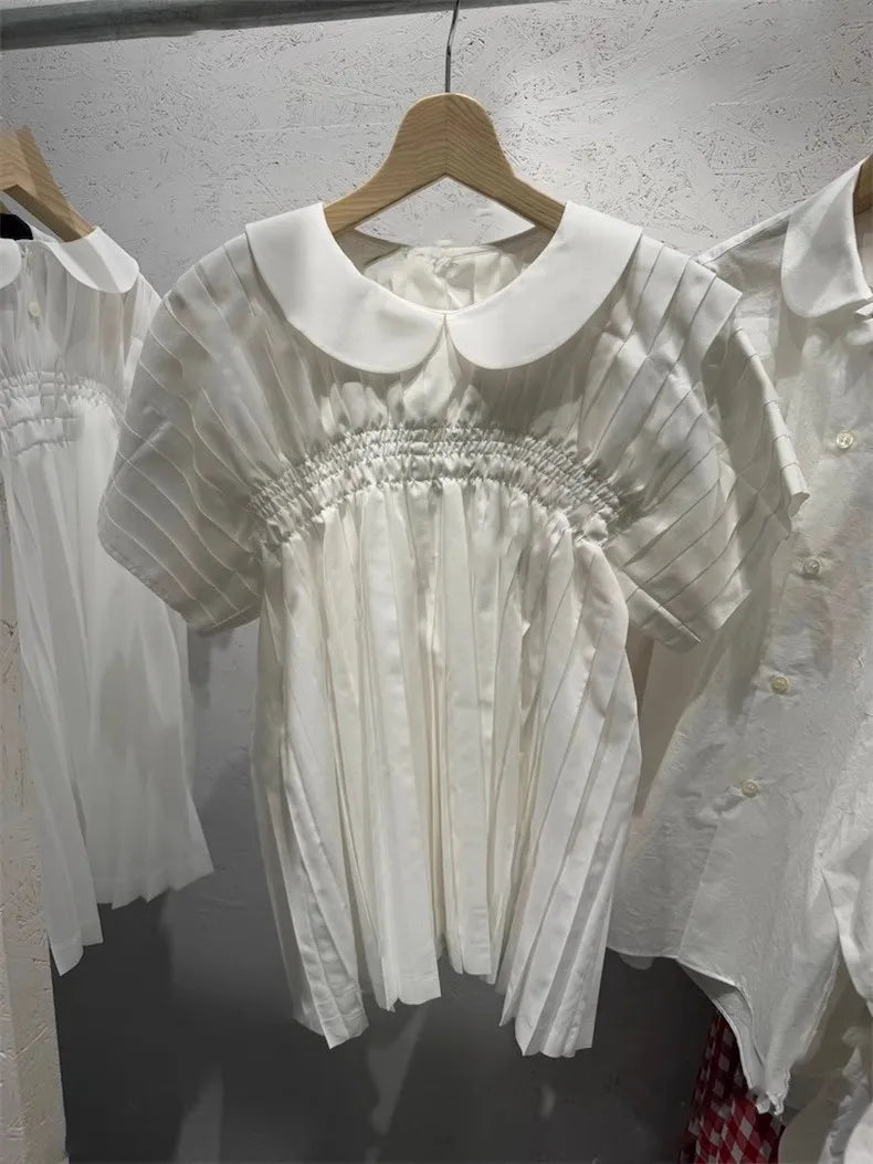 2025 Summer Doll Collar Sweet Girl Shirt Loose Short-Sleeved Top for Women polo shirt women