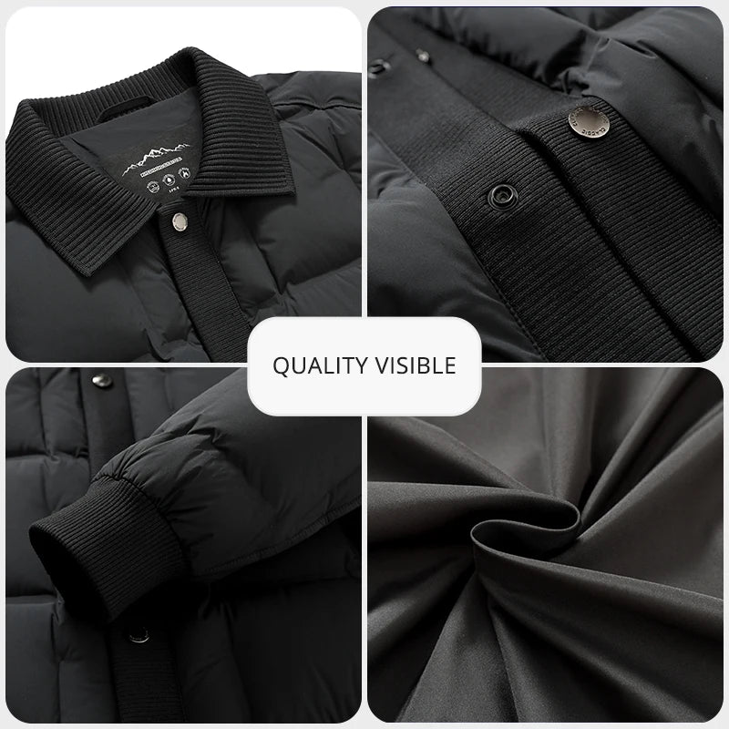 High End 95% Down Brand Casual Fashion Men Down Jacket Winter New Bomber Streetwear Windbreaker Puffer Light Feather Coats