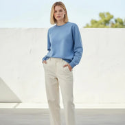 Blue sweatshirt on a white background