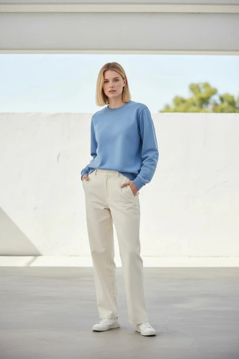 Blue sweatshirt on a white background