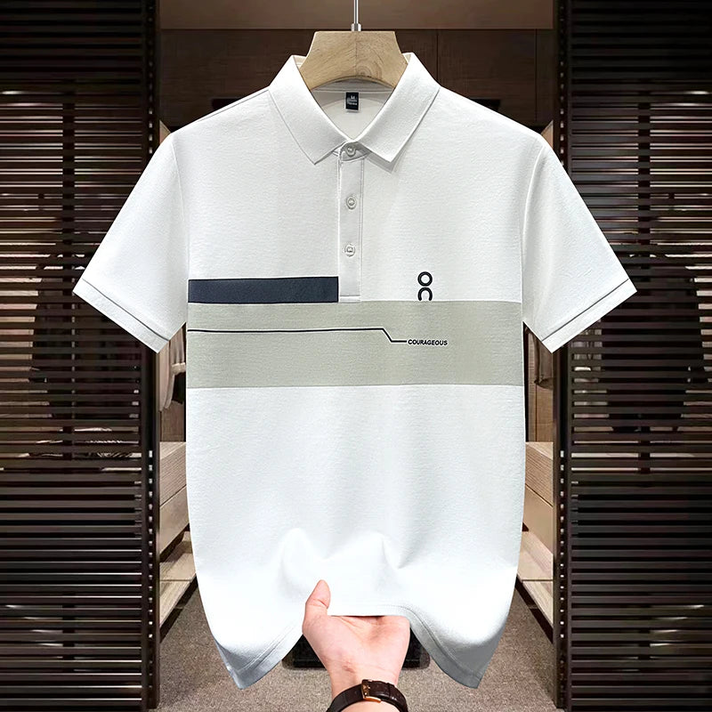 TFETTERS Brand Summer Fashion New Polo Shirt Men 2026 Short Sleeve Turn Down Collar Sport Male TShirt Comfortable Breathable
