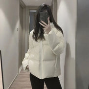 Autumn Winter Cotton-Padded Jacket for Women Thickened Warm Hooded Puffer Parkas Korean Casual Long Sleeve Down Cotton Outwear