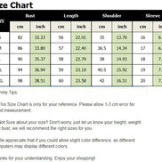 Size chart for clothing measurements in centimeters and inches with warmly tips below.