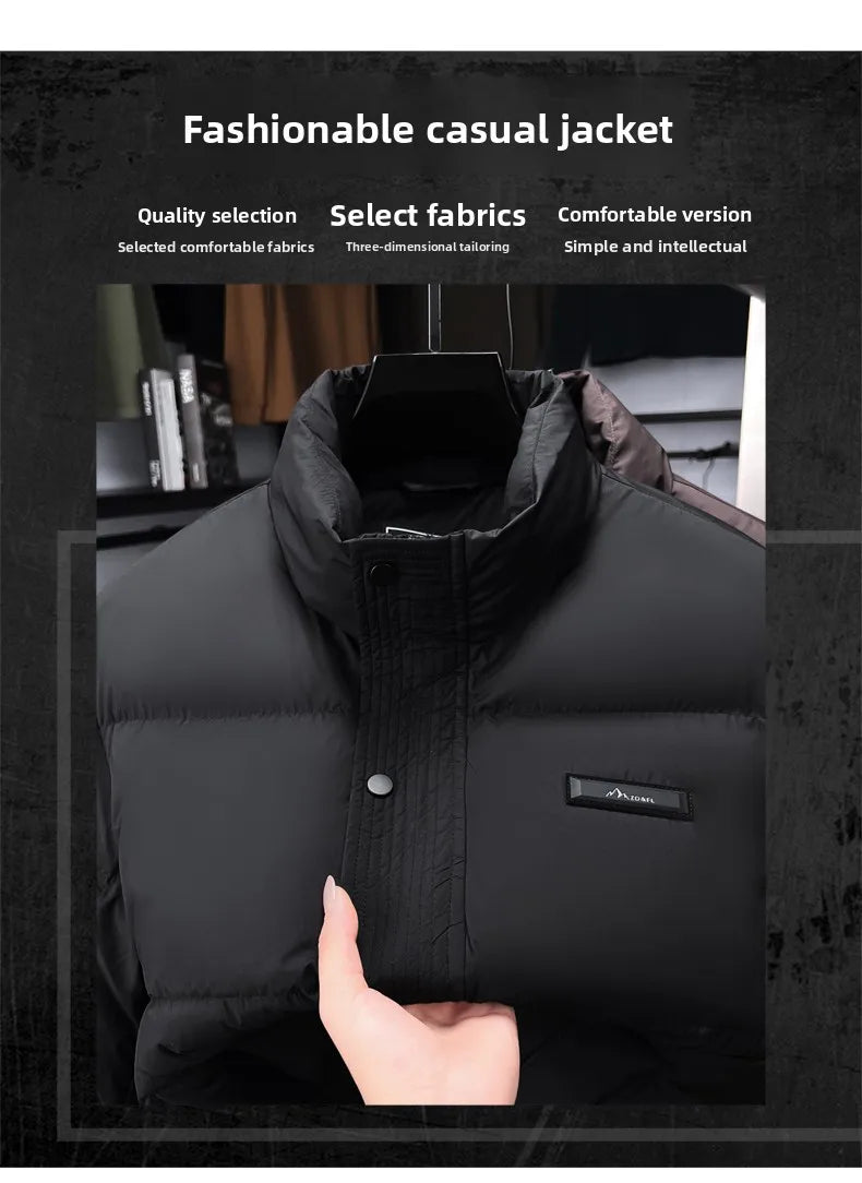High End Winter New Brand Fashion Warm 85% Duck Down Filled Mens Jacket Casual Designer Feather Windbreaker Puffer Coats