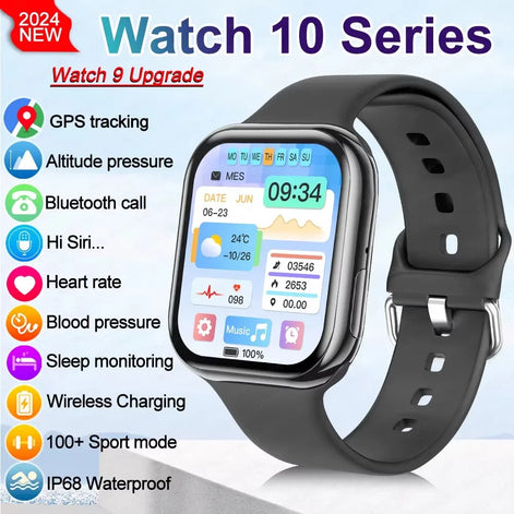 2026 New For Apple GPS Watch 10 Smart Watch Men HD AMOLED Memory Music 3D Surround Bluetooth Call Waterproof Smartwatch Woman