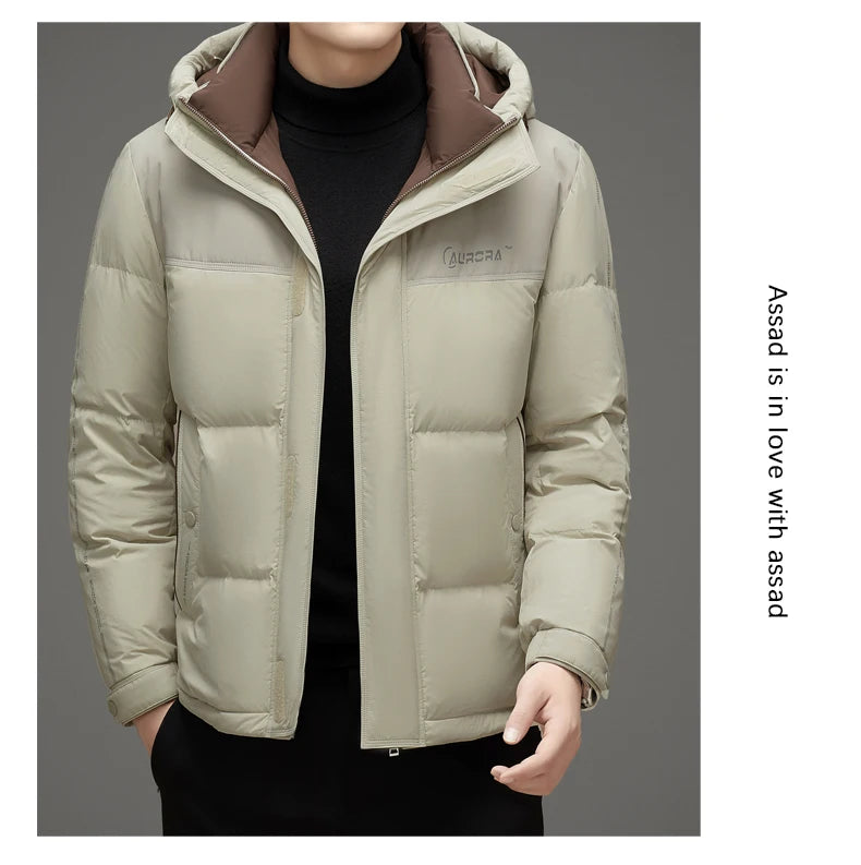 High End 90% White Duck Down Thick Winter New Brand Hooded Casual Fashion Luxury Mens Down Jackets Windbreaker Puffer Coats