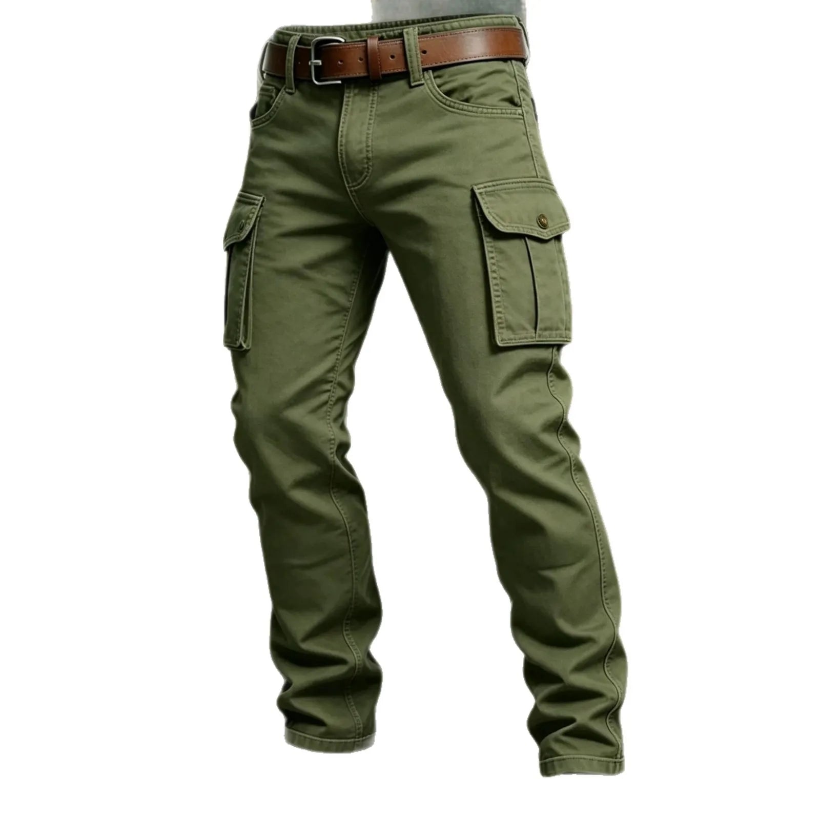 Wear Resistant Work Pant Man Multi-pocket Straight Cargo Trousers Outdoor Jogging Tactical Pants Spring Autumn Casual Trousers