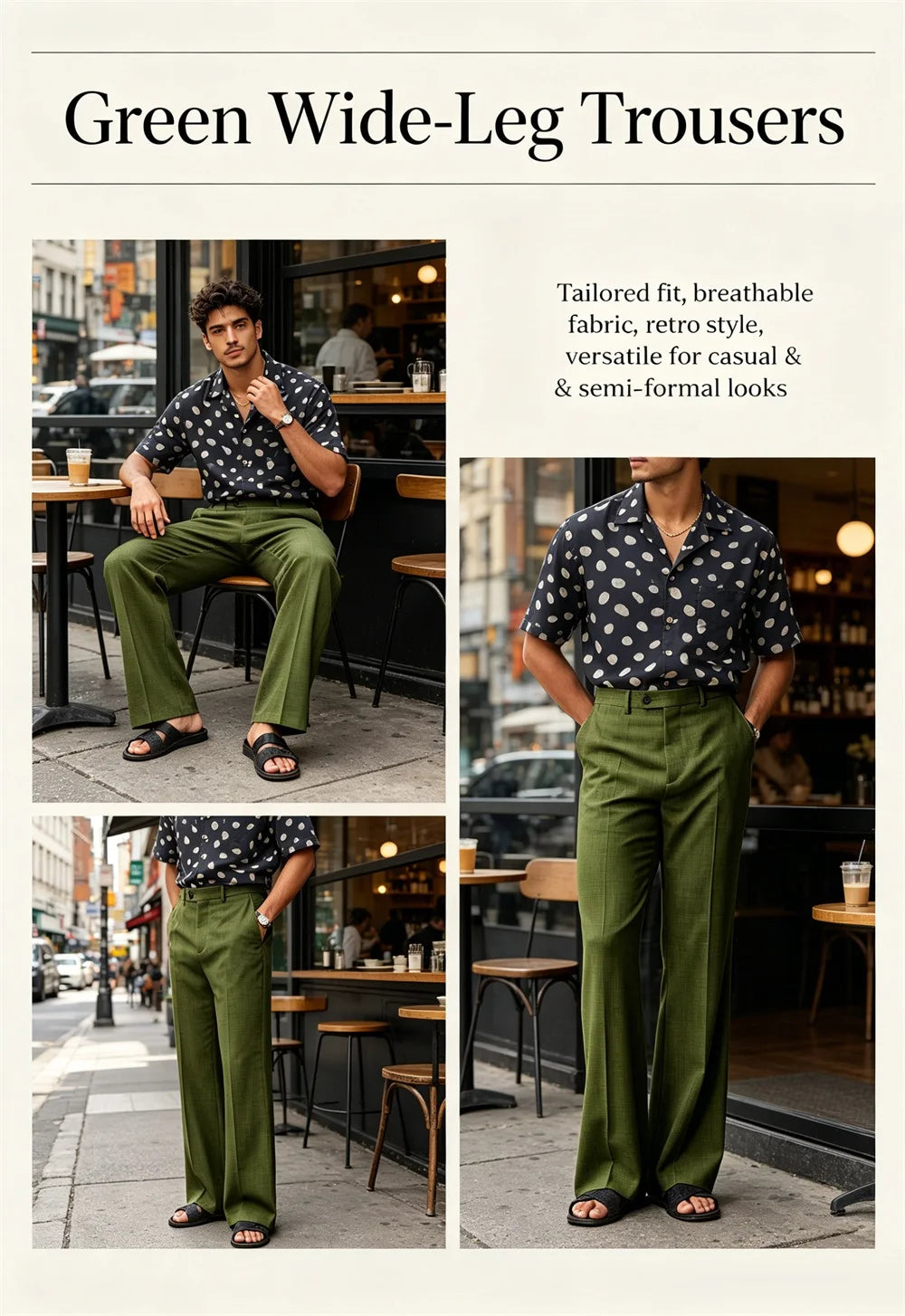 Men's High Waist Flared Pants Linen Blend Slim Fit Bell Bottoms Trousers Lightweight Breathable 70s 60s Disco Vintage Outfits