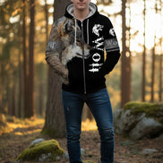Hoodie with wolf design and 'Wolves' text on a white background