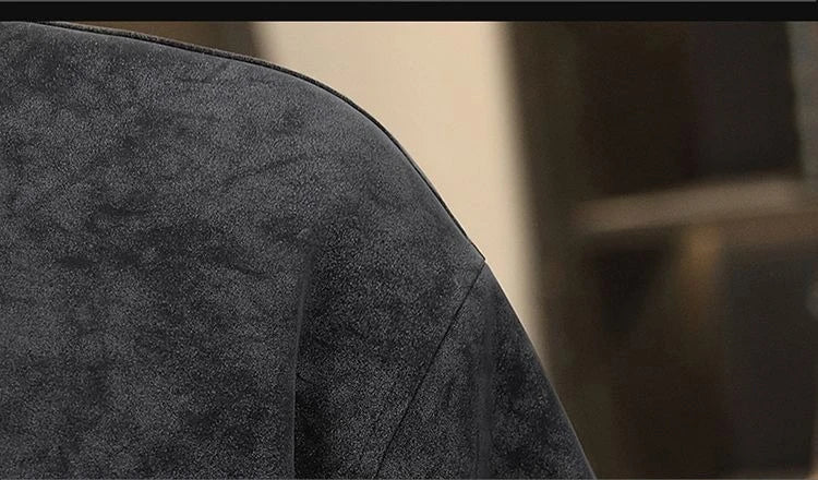 Winter Fleece and Thickened Leather Jacket for Men with A Fur Collar Warm and Casual American High-end Faux Fur One-piece Jacket