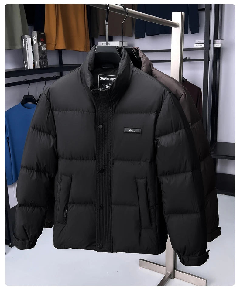 High End Winter New Brand Fashion Warm 85% Duck Down Filled Mens Jacket Casual Designer Feather Windbreaker Puffer Coats