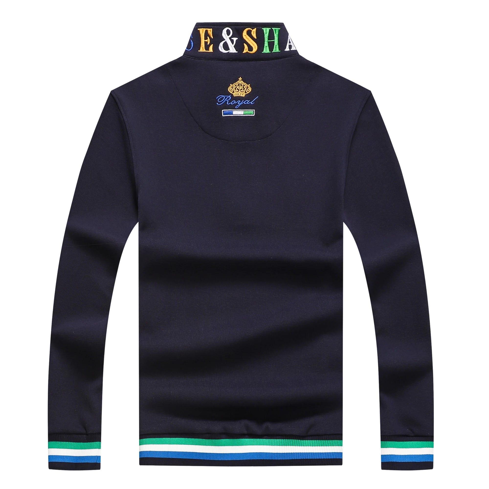TACE&SHARK Brand High Quality Sweater Men Autumn Flag Embroidery Pullover Military Sweaters 2023 Fashion Sweatshirt