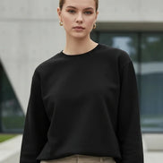 Black sweatshirt on a white background