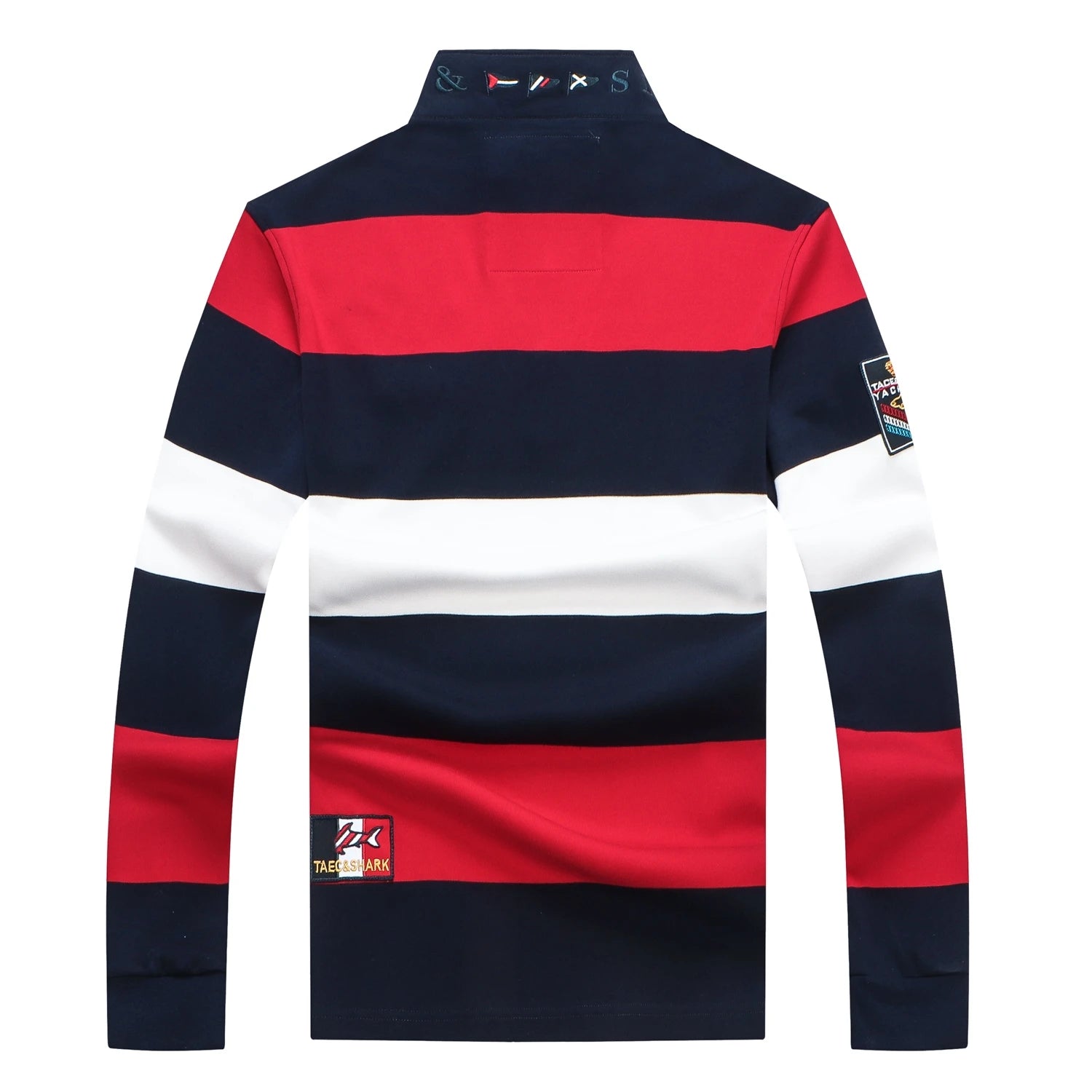 TACE&SHARK New Arrival Fashion Long Sleeves Knitted Wear Casual Men Brand Sweater Stand Collar Striped Pullovers Warm Sweater