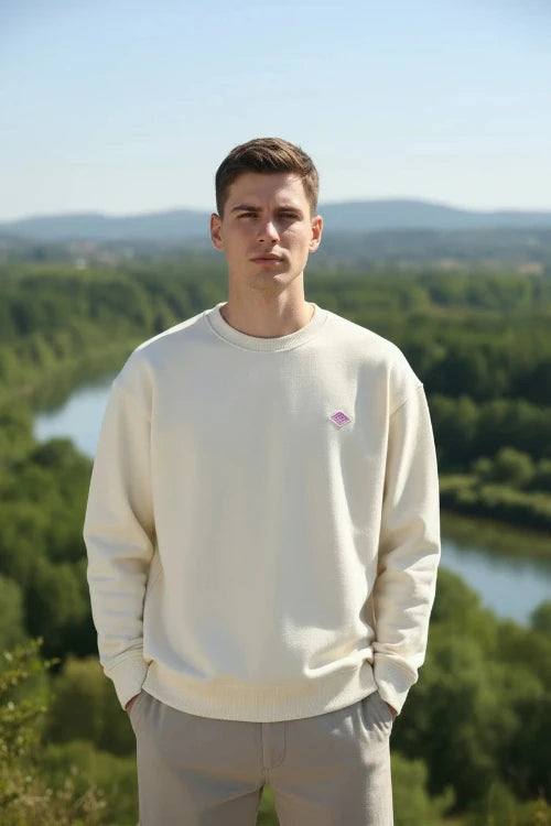 2025 Spring Exported to Japan Thin Sweatshirt Men/Women Same Embroidery Brand Cotton O-Neck Long Sleeve Loose Tracksuit Tops