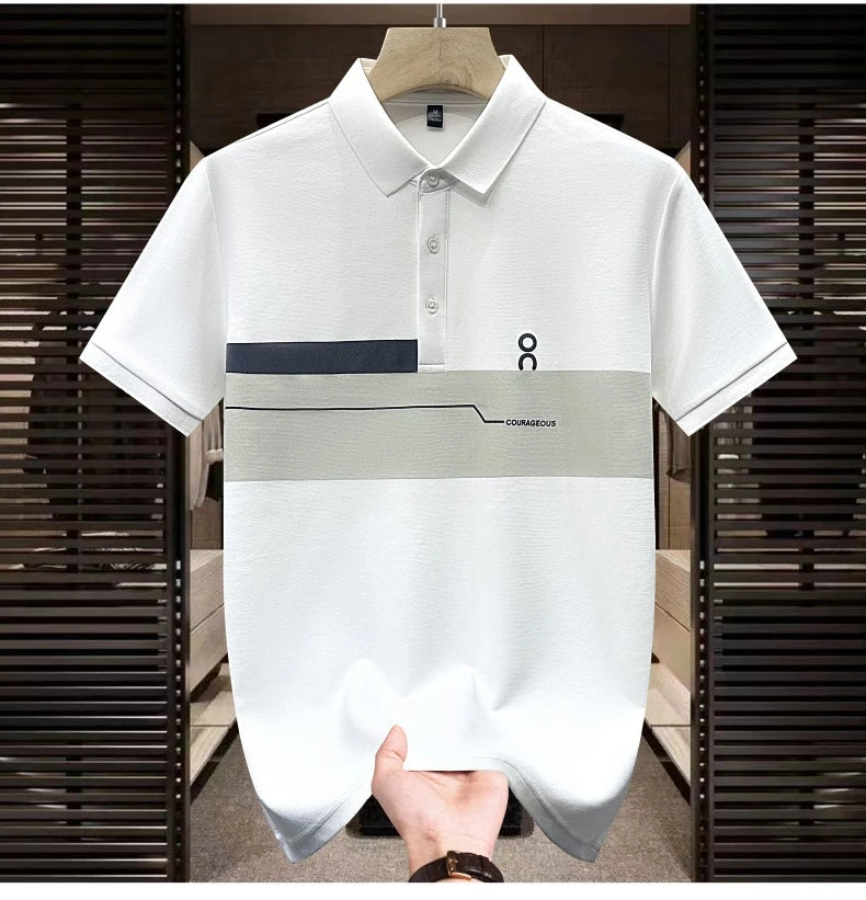 TFETTERS Brand Summer Fashion New Polo Shirt Men 2026 Short Sleeve Turn Down Collar Sport Male TShirt Comfortable Breathable