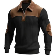 Buy Men’s Corduroy Sweatshirt | Color Block Stand Collar Jacket