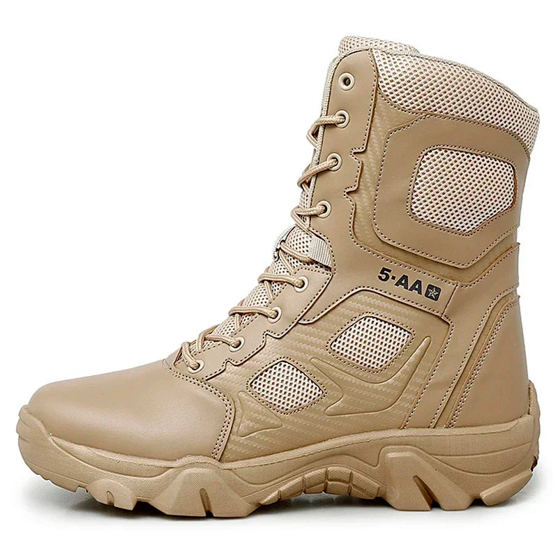 Men's Shoes Winter Men Combat Tactical Boots 2026 New Work Safety Shoes for Men Sneakers Fashion Waterproof Motorcycle Boots