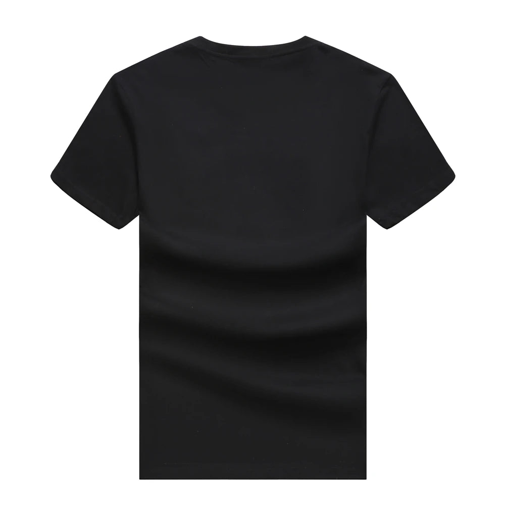 TACE&SHARK Summer Fashion Shark T Shirts Casual Men Solid Color Tops Tees Printing T-shirt Comfortable O-Neck Tshirts
