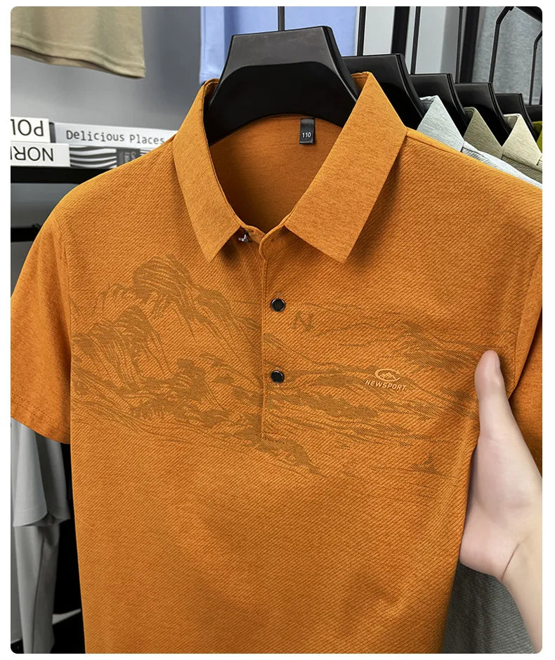 Summer New Print Comfortable Short Sleeve POLO Shirt Collar Fashion Casual T-shirt Cross-border Versatile Top