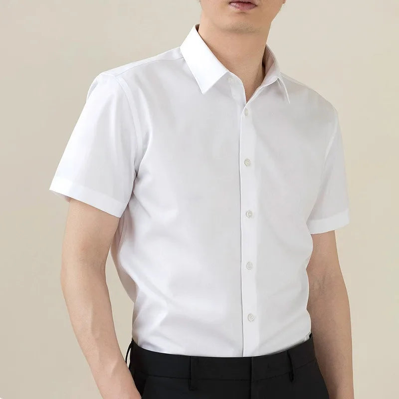 Non-ironing High-end Long-sleeved White Shirt Business Anti-wrinkle Dress Shirt Excellent High-quality Work Business Clothes