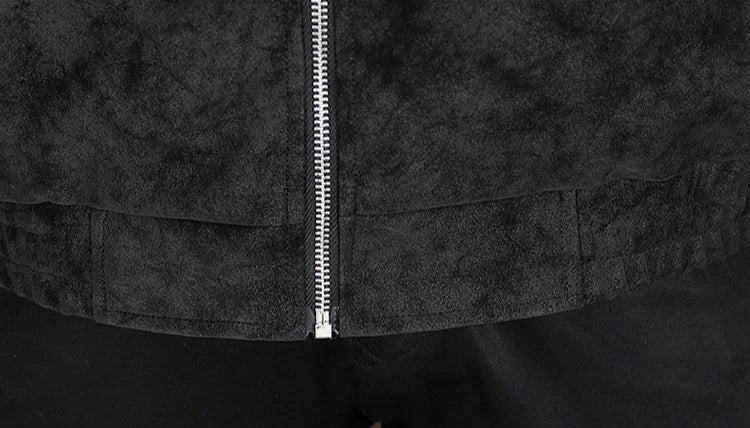 Winter Fleece and Thickened Leather Jacket for Men with A Fur Collar Warm and Casual American High-end Faux Fur One-piece Jacket