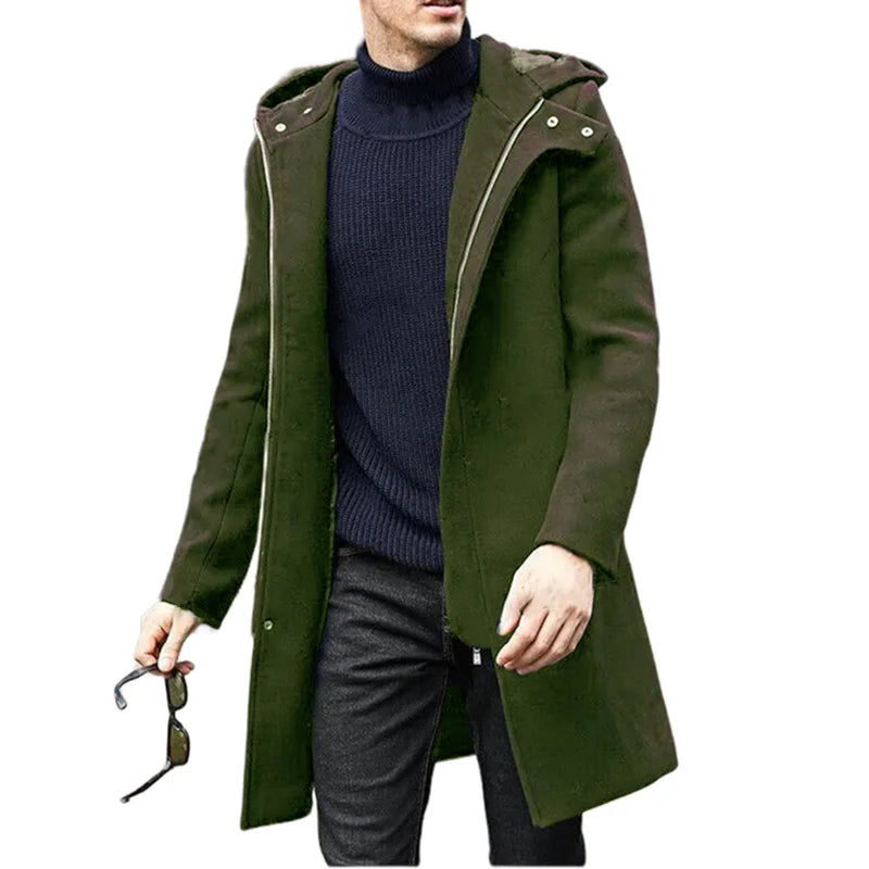 Wool Blend Coat Men'S Clothes Mans Real Genuine Authentic Actual Factual Veritable True Honest Sincere Frank Candid Open Direct