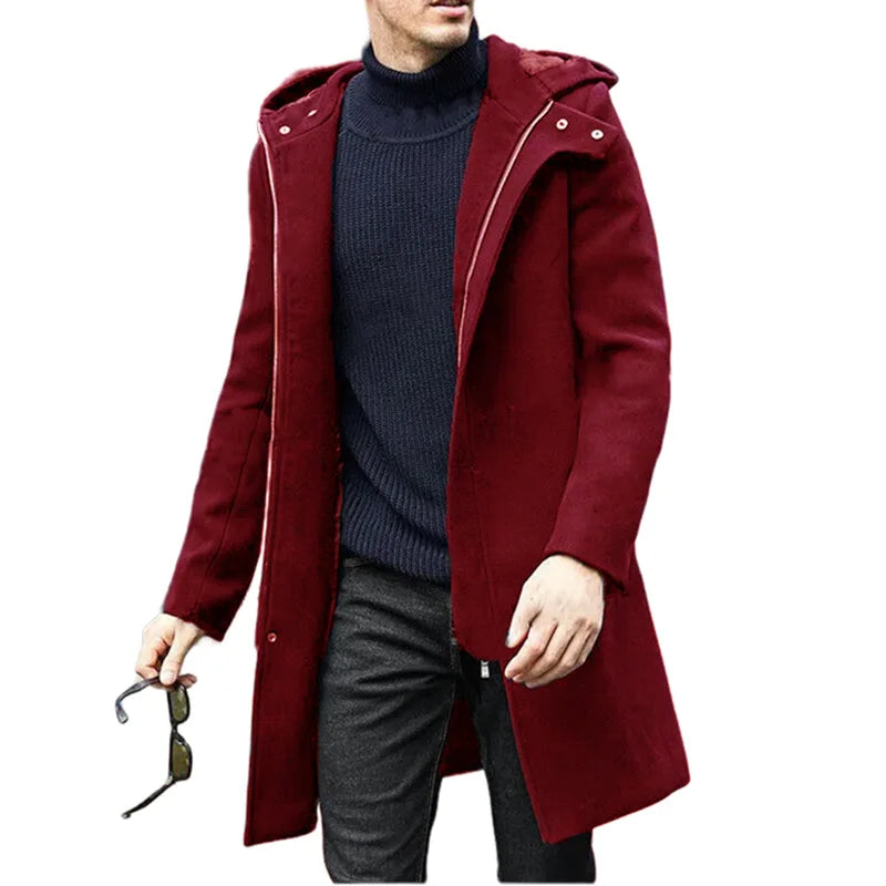 Wool Blend Coat Men'S Clothes Mans Real Genuine Authentic Actual Factual Veritable True Honest Sincere Frank Candid Open Direct
