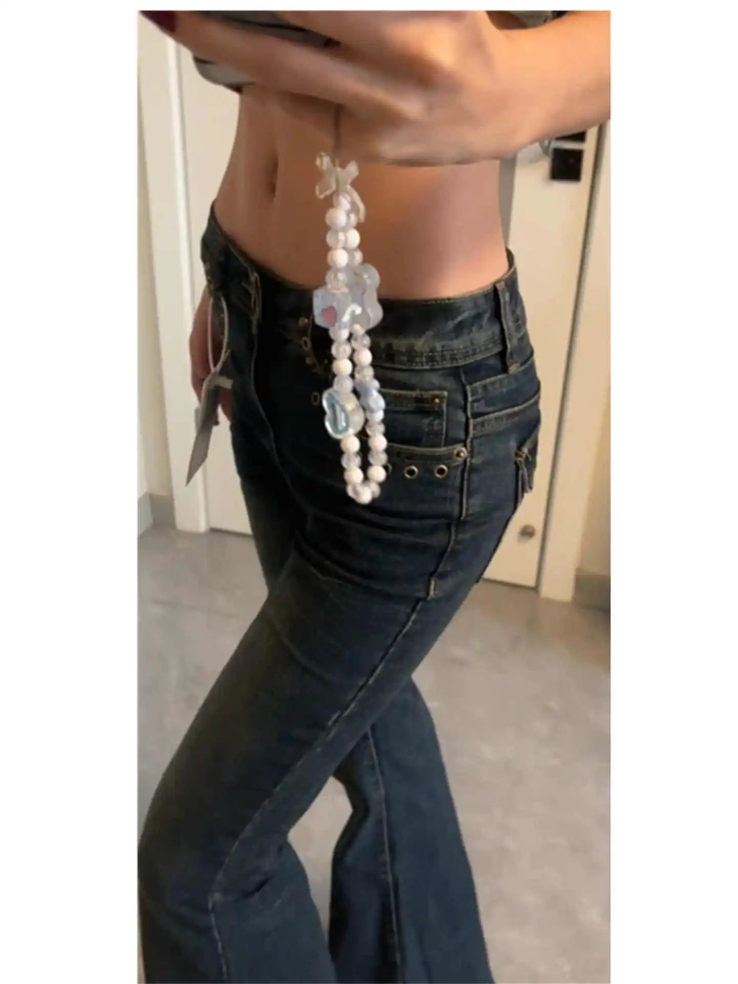 Women's American Retro Low Rise Bootcut Jeans Denim Pants Skinny Punk Long Trousers Japanese Y2k Cowboy High Street Designer New