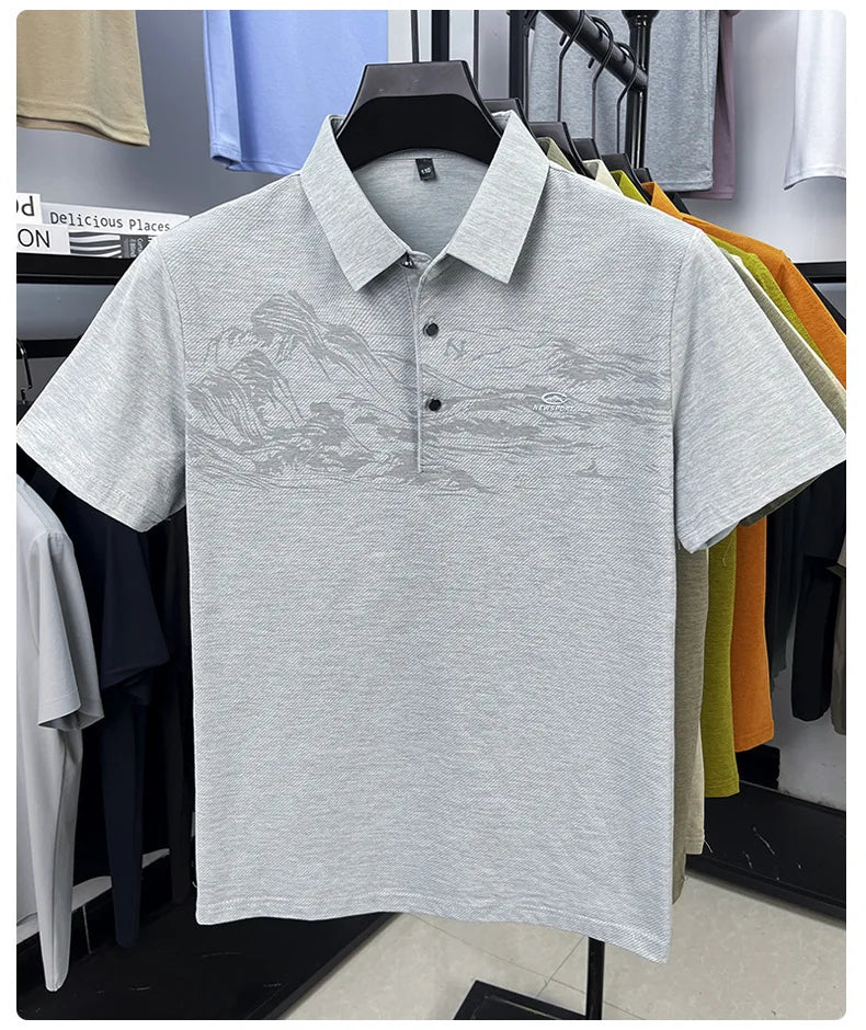 Summer New Print Comfortable Short Sleeve POLO Shirt Collar Fashion Casual T-shirt Cross-border Versatile Top