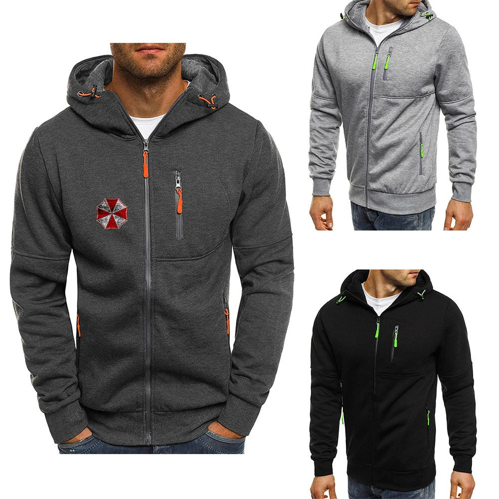 Buy Men’s Graphic Hooded Cardigan Jacket | Umbrella Corp