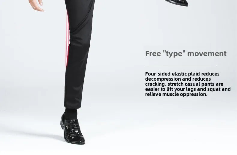 Premium Anti-wrinkle Non-ironing New Brand Casual Fashion Stretch Men Dress Pants Comfortable Business Office Long Suit Trousers