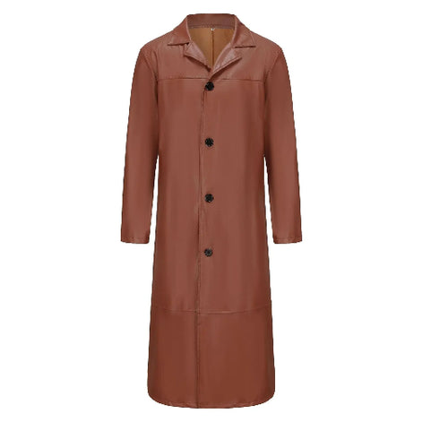 Brown coat with buttons on a white background