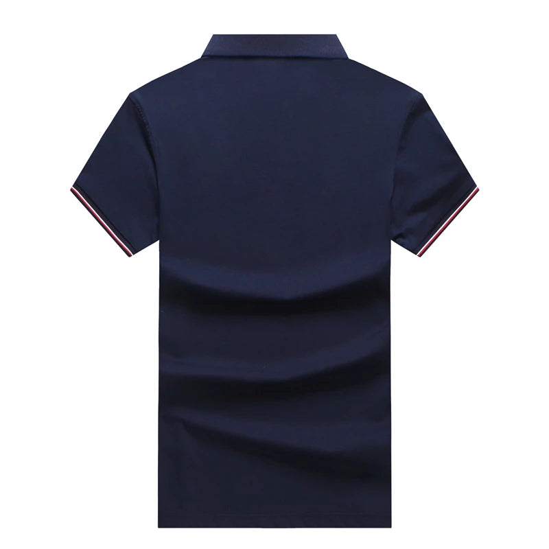 TACE&SHARK Fashion Personality Solid Color Embroidery Polo Shirt 2022 Summer Men Business Shark Polos Mens Casual Clothing