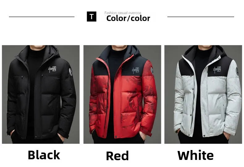 High End Winter Hooded Fashion Warm 85% Duck Down Filled Mens Jacket Casual Designer Feather Outerwear Windbreaker Puffer Coats