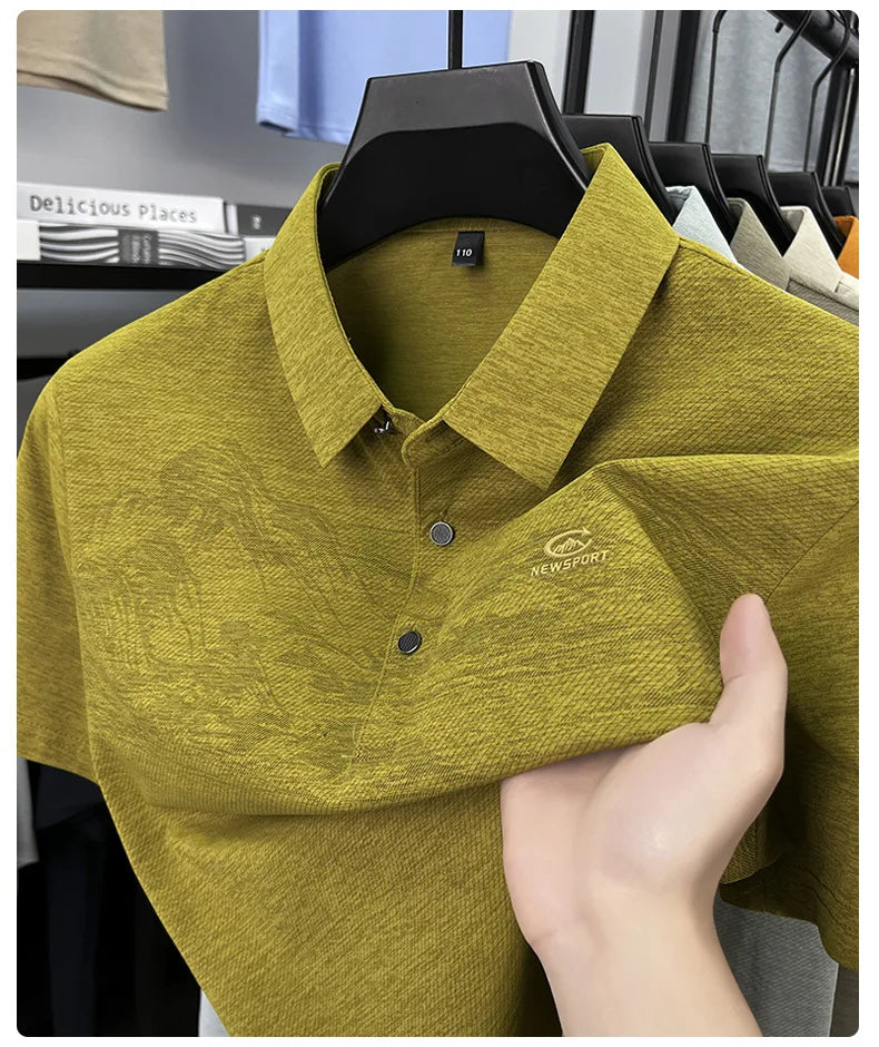 Summer New Print Comfortable Short Sleeve POLO Shirt Collar Fashion Casual T-shirt Cross-border Versatile Top
