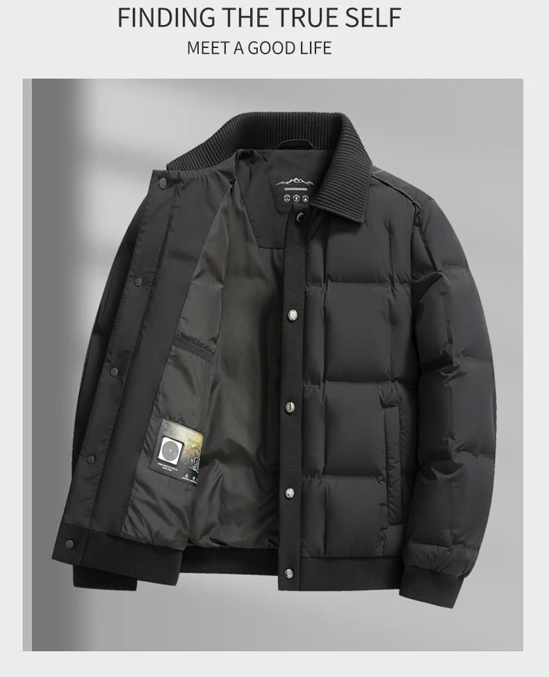 High End 95% Down Brand Casual Fashion Men Down Jacket Winter New Bomber Streetwear Windbreaker Puffer Light Feather Coats
